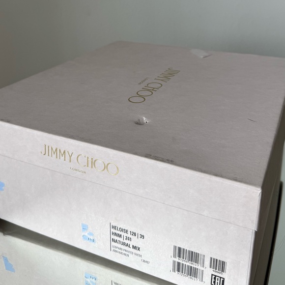 New JIMMY CHOO Heloise 120 Suede Sandal Leopard 39 $995 - Picture 10 of 10